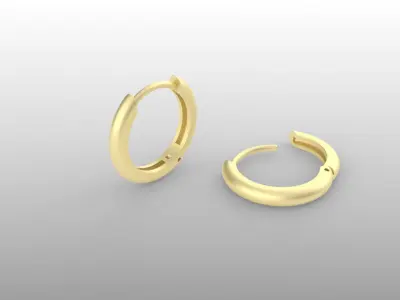 Hoop earrings 3D print model purchase