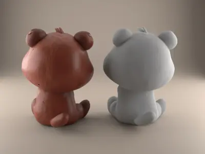 Cute Bear STL File 3D Model for Decoration Gift 3 3D print model