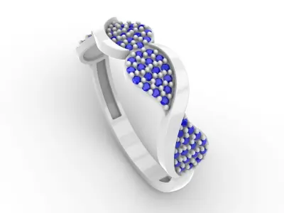 Jewelry Diamond Ring Model RG45 Free 3D print model