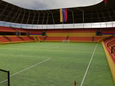 Armania Football Stadium and Interiors Low-poly 3D model