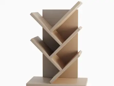 Small Bookshelf  01 Low-poly 3D model
