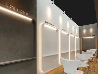 Exhibition Stand - 12m x 5m 3D model 3D model