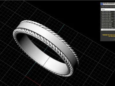 Wedding ring model 935 3D print model