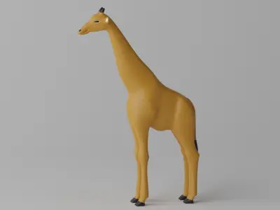 Cartoon Cute Giraffe 3D model