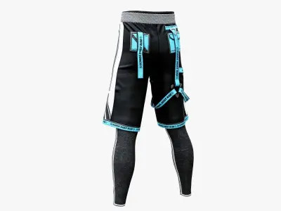 Techwear Sport Pants Low-poly 3D model