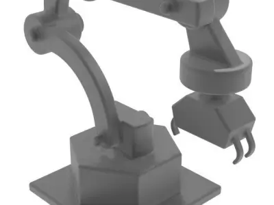 Robot Arm Low-poly 3D model