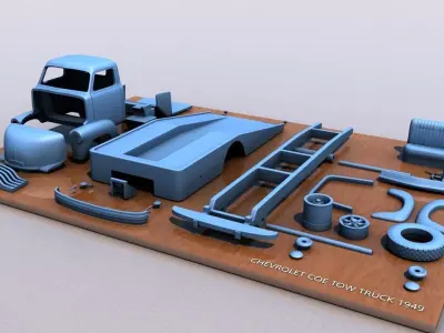 CHEVY 3100 TOW TRUCK 1949 3D print model