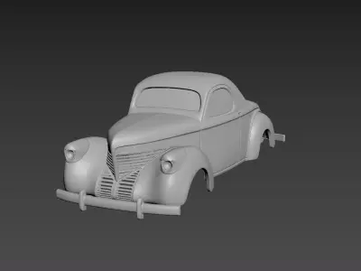 Willys Coupe 1939 Body For Print 3D print model