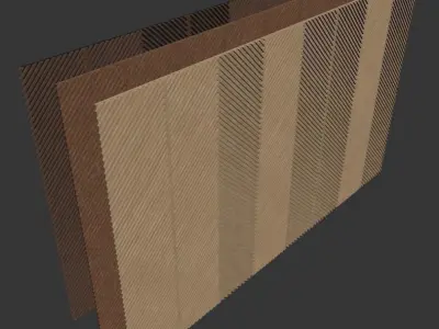 Decorative wall panel set 15 3D model