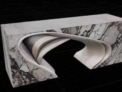 Museum Monolith Relic Ultra Luxury Abstract Sculpture 3D Model Low-poly 3D model