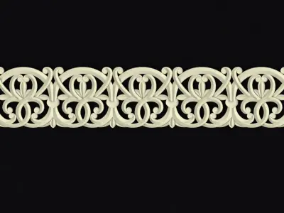 Central decor ornament for furniture 3D model 471