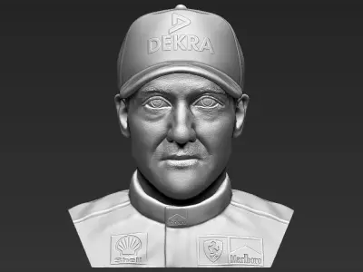 Michael Schumacher bust 3D printing ready stl obj formats 3D print model