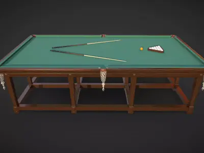 Billiard Table Low-poly 3D model