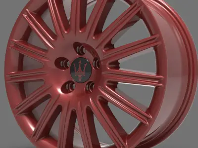 Original Maserati GT3200 rim wheel front 8 x 18 BBS design 3D model