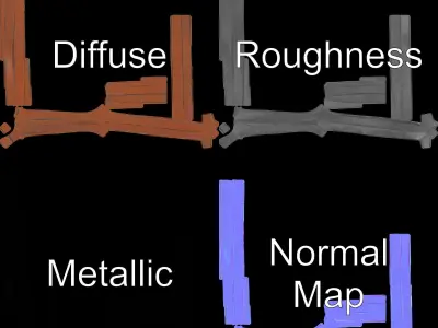 Dynamic Steel Ring Structure Model Pack Low-poly 3D model
