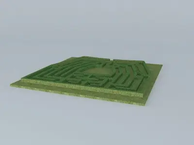 Labyrinth Maze Design at restored Governor Palace in Williams... Free 3D model