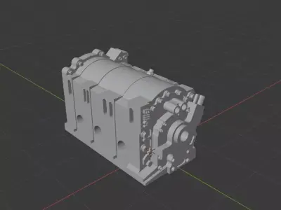 Billet style 20b engine block 3D print model