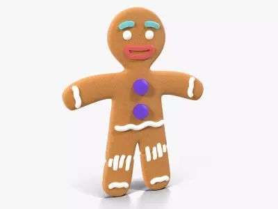 Gingerbread Man Static Low-poly 3D model