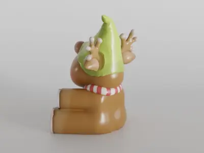 Adorable Christmas Reindeer 3D print model