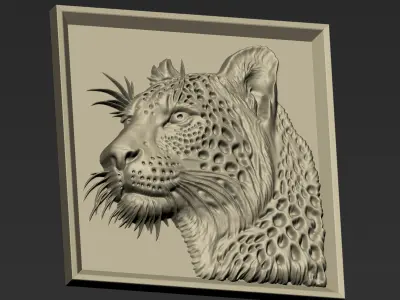 Leopard Head A50 3D print model
