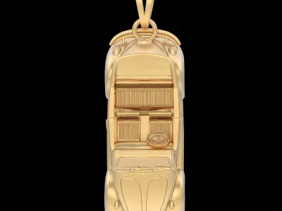 Car pendant  gold  silver printable jewelry 3D model 3D print model