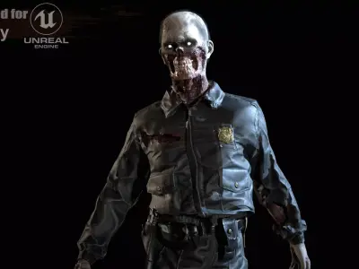 SuperZombie8 Low-poly 3D model