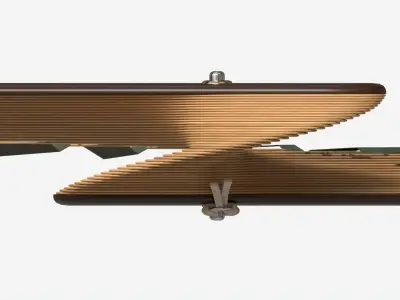 Japanese Bamboo Folding Hand Fan 3D model