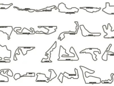 Imola F1 Racing Track 2025 3D print model