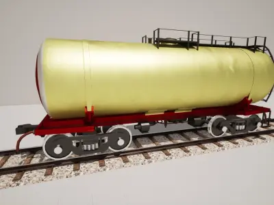 Animated game-ready TankcarV1 Low-poly 3D model