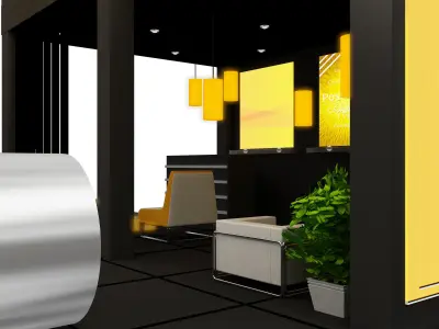  Booth Exhibition Stand a592a  3D model