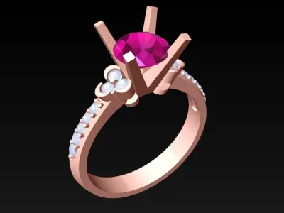 Diamond Ring - Womens Rings - N730921 3D print model