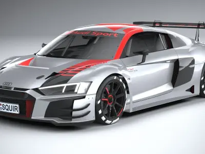 Audi R8 LMS GT3 2020 lowpoly 3D model