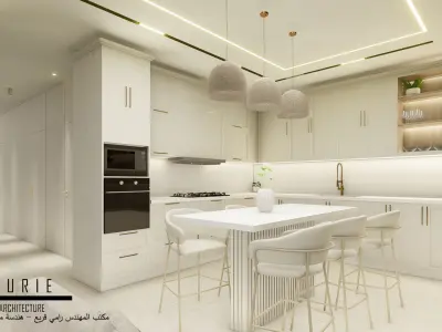 Kitchen Dining Living Room Interior Scene - Sketchup and Lumion 3D model