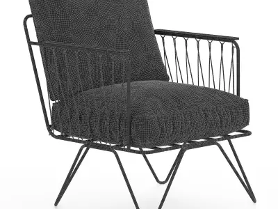 Croisette Armchair Low-poly 3D model