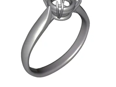 solitaire ring  Free 3D print model