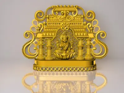 Hindu God Sculptures and Pendant Combo Set Collection 3D print model