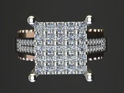 Luxury jewelry Ring 3D print model purchase