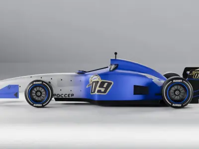 Formula Car Game Ready Low-poly 3D model