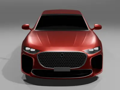 Sedan Car Low-poly 3D model