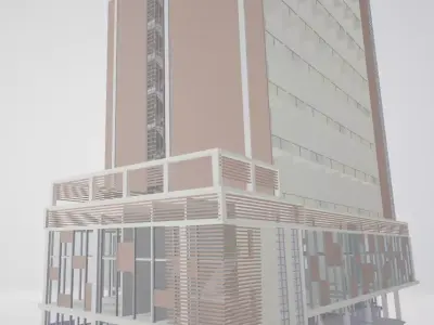 budget hotel 3D model