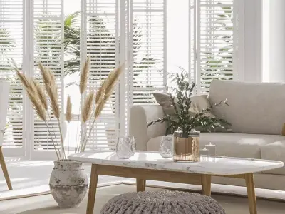 CA - Scandinavian interior scene 3D model