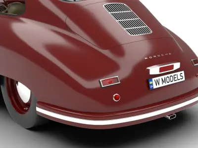 Porsche 356 1300 1952 3d model 3D model