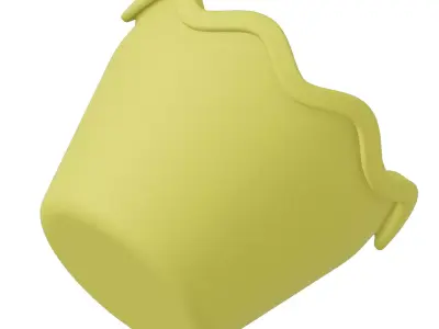 Plastic Decorative Flower Pot Toy 3D model