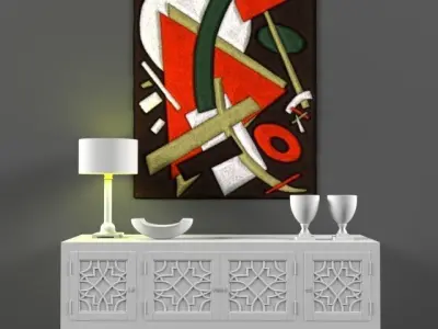 Sewing designer art - Suprematisme au Triangle concept 3D model