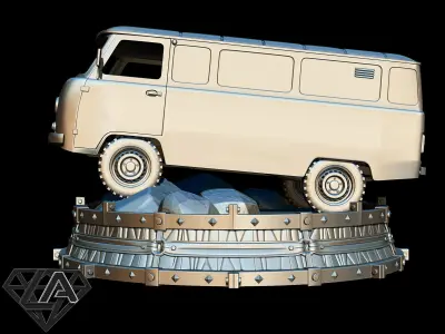 Exhibition - UAZ on the rock 3D print model