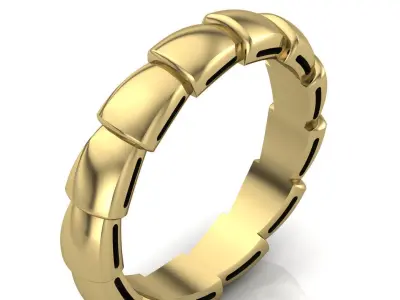 Snake Engagement Wedding Ring With Diamonds 3D Model Pack