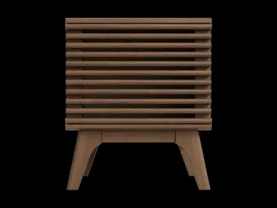 Walnut 22 Tall End Table Low-poly 3D model