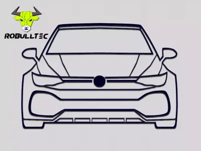 Silhouette car 2 3D print model