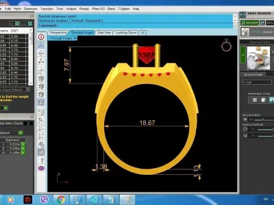LUXURY DIAMOND RING FOR MEN 380 3D print model