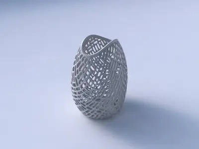 Bowl compressed with lattice tiles 3D print model